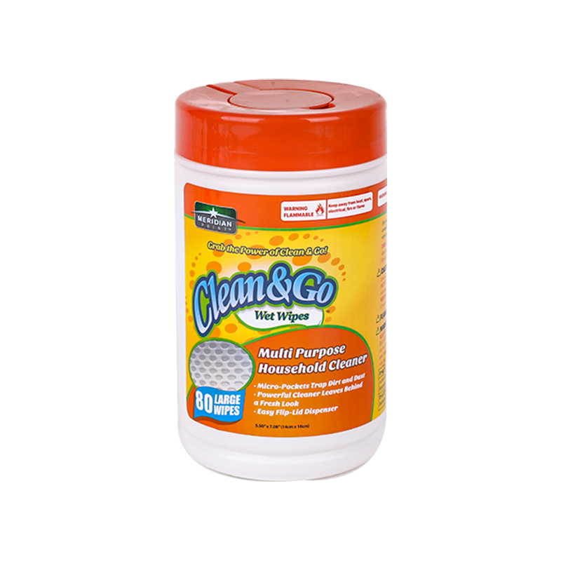 Factory price private label multi purpose household cleaning wet wipes 80pcs in canisters disinfecting wipes in canister